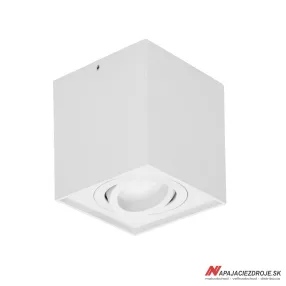 LED svietidlo štvorcové, biele (GU10 max 35W)