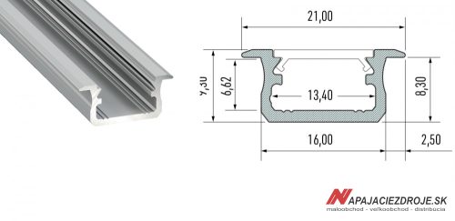 ALU PROFIL TYP B (Silber eloxiert)