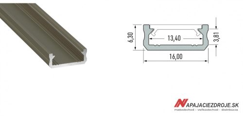 ALU PROFIL TYP D (Bronze eloxiert)
