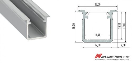 ALU PROFIL TYP G (Silber eloxiert)