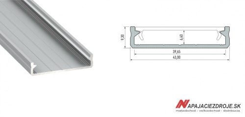 ALU PROFIL TYP SOLIS (Silber eloxiert)