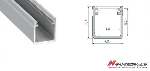 ALU PROFIL TYP Y (Silber eloxiert)