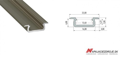 ALU PROFIL TYP Z (Bronze eloxiert)